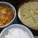 ピリ辛つけ麺(大盛り+サービスライス)680円