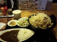 「「岳セットB（大町二郎Ver）（1100円＋100円）」」@豚のさんぽ 大町駅前店の写真