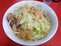 「汁なしラーメン（600円）ヤサイニンニクアブラ魚粉」@ラーメン二郎 環七一之江店の写真