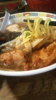 「醤油ラーメン(太麺)600円+ライス100円」@みぞのくち野郎の写真
