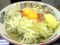 「まぜそば+カレー(やさい&にんにく多め)700+50円」@らぁめん 元気の源の写真