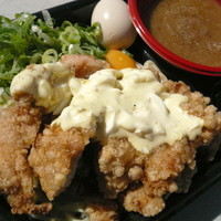 「頑固麺飯魂 気むずかし家　信州鶏づくしつけそば 800円」@大つけ麺博 2012の写真