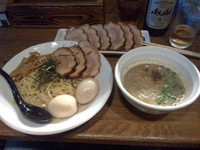 「和風塩チャーシューつけ麺　チャーシュートリプル・味玉W」@めん屋 一期一会の写真