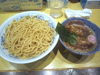 「あつもり（大盛）+半チャーシュー」@くり山の写真