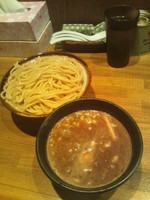 「濃厚つけ麺大盛＋味たま」@馳走麺 狸穴の写真