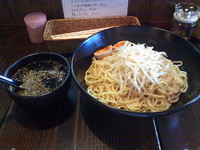 「黒つけ麺　大盛(700円)」@pumehana RA-MEN + CAFE BARの写真