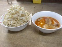 「大豚つけ麺６００、野菜まし、ラー油少なめ」@蓮爾 さんこま店の写真