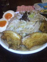 「自然洞スペシャル（味噌・野菜マシ）＋味玉」@自然洞 麺舗 西口店の写真