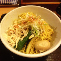 「グリーンカレーまぜそば（ランチサービス大盛）ＣＰ使用￥７５０」@麺処 福吉 極の写真