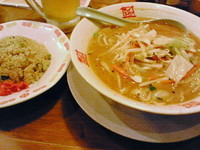 「味噌ラーメンAセット760円」@おおぎやラーメン 長野大町店の写真