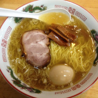 「中華そば（大）650円＋玉子100円」@中華そば さとうの写真