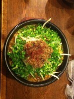 「鍋焼スープ辛まぜそば with きのこ」@つけめん まぜそば 麺喰の写真