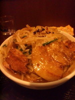 「自然洞スペシャル（味噌、野菜増し）＋ライス」@自然洞 麺舗 西口店の写真