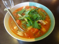 「とまとらーめん」@あかり食堂の写真