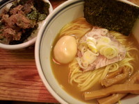 「らーめんチャーシューご飯セット(８５０円)＋味玉(１００円)」@こうかいぼうの写真