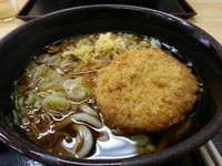 「コロッケうどん(310円)」@ゆで太郎 大森入新井店の写真