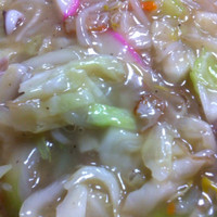 「太麺皿うどん+餃子。」@宝来軒の写真