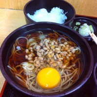 「朝定食C納豆（￥340）」@ゆで太郎 東品川店の写真