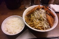 「雷味噌大＋豚増し＋白飯（\1080）」@雷 北松戸本店の写真