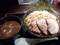 「焼き干し肉つけそば（950円）大盛」@頂上和風そば 浜の麺バカの写真