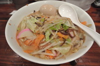 「濃厚豚しおタンメン（限定）＋味玉（クーポン）」@麺屋 侍の写真