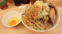 「油そば＋豚＋ニンニク」@自家製ラーメン 大者の写真