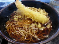 「かけそば(260円)海老天(クーポンサービス)」@ゆで太郎 久が原店の写真