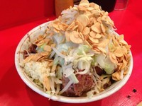 「豚入り750円（ニンニク）＋ガーリック（２６日限定）」@ラーメン二郎 府中店の写真