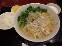 「鶏そばセット」@健康中華庵 青蓮 横浜西口店の写真