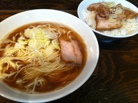 「中華そば(中)＋豚飯(小)」@麺処 遊の写真