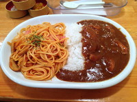 「トッピングセット（チキンカレー・ナポリタン）」@カレー専門店 パピー 元住吉駅前店の写真