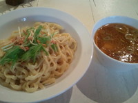 「海老出汁醤油つけ麺￥750」@ガハハ食堂の写真