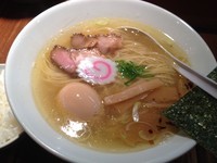 「支那そば・塩＋地鶏味付け玉子（￥730＋￥90）」@麺肆 秀膽の写真