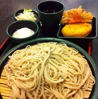 「朝そば（玉子）冷（￥290）＋コロッケ（クーポン）」@ゆで太郎 西五反田五丁目店の写真