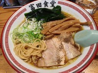 「中華そば （並）650円＋炙り肉飯 200円」@松戸中華そば 富田食堂の写真