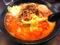 「食べラーキャベツ坦々麺(大盛、ライス無料)＋味玉(クーポン)」@麺喰屋 Senmiの写真