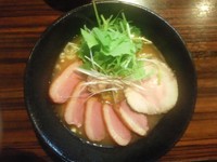 「鶏とろみそば（￥680）、鴨チャーシュー（￥200）」@麺や 而今 大東本店の写真