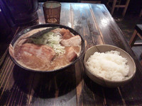 「京介ラーメンセット＋細切豚肉」@つけめん屋 赤羽京介の写真