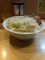 「塩ラーメン　野菜多め　ニンニク少し」@ラーメン二郎 荻窪店の写真