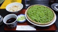 「小松菜うどん(細麺)＋かやくご飯　９５０円」@そば処 長寿庵の写真