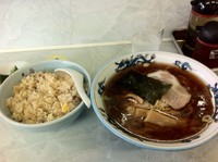 「半チャーハン　ラーメン」@丸長 宮原店の写真