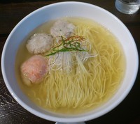 「あら炊き塩らあめん焼きおにぎり付+鳥つくね追加」@麺屋 海神の写真