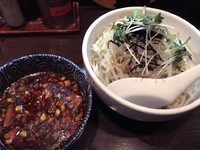 「New坦々つけ(辛さ控えめ)+大盛り、700円+100円」@参代目 麺屋とらのこの写真