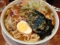 「中華そば・薬味ねぎ増し＋味付玉子（￥690＋￥100）」@東池袋大勝軒 横濱西口店の写真