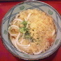 かけうどん(280円)　天かす・生姜・ｺﾞﾏのせ