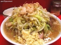 「小豚+アブラ+カラメ+ニンニク(750円)」@ラーメン二郎 神田神保町店の写真