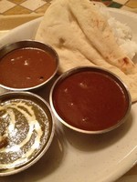 「3種のｶﾚｰ･ﾗｲｽとﾅﾝ付￥990」@Casbah Food Courtの写真