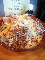 「麺増し　JACKでJANKな可笑しなまぜそば（限定）」@豚星。の写真