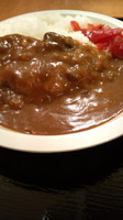 「半カレー(夜のセット)300円」@麺 三福の写真