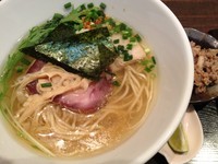 「【限定】AOI秋味　ｶﾑｲﾁｪｯﾌﾟ￥780＋そぼろ￥100」@麺や 蒼 AOIの写真